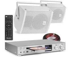 Power Dynamics PDW5W indoor muziekinstallatie - Met speakers en tuner - WiFi internetradio - Wit