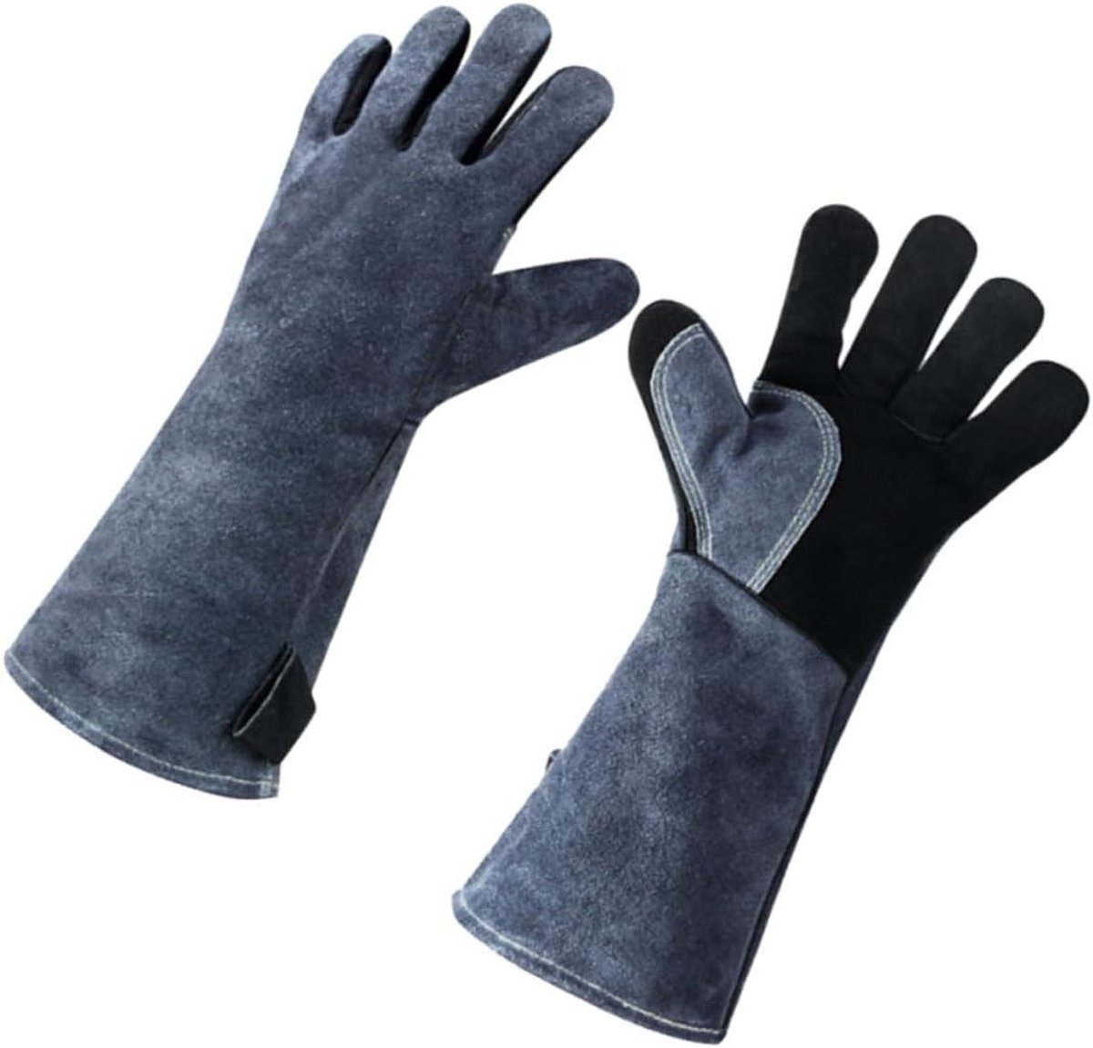 Ovenwanten - Kookhandschoenen - Hittebescherming - Hoge Temperatuur - 40x18 CM - Zwart