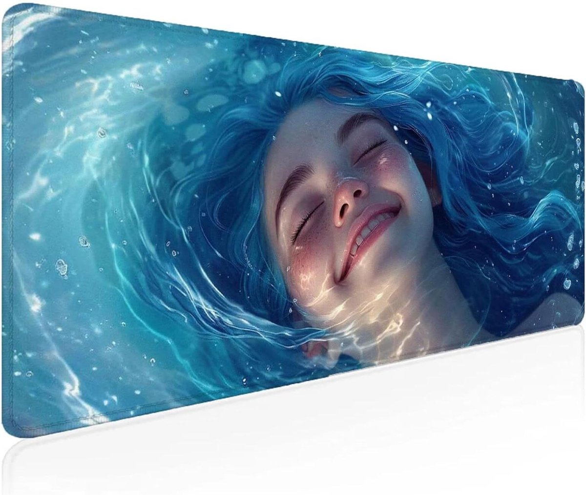 Grote muismat - Bureaumat bureauonderlegger - Bureau organiseren - Waterdicht en antislip - 120x60 cm - Blauw