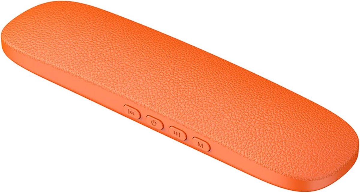 Slaapkussenluidspreker met beengeleiding, ultradunne niet-in-ear kussenluidspreker met Bluetooth en TF-kaartweergave, draagbare nachtkastluidspreker, geschikt voor zijslapers, op reis en voor witte ruis (oranje).