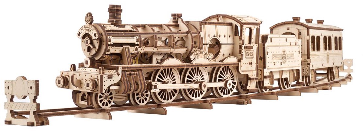 UGEARS 3D Modelbouw - Hogwarts™ Express - Harry Potter™ - Mechanisch Bouwpakket Hout - Educatief Speelgoed — afbeelding 16