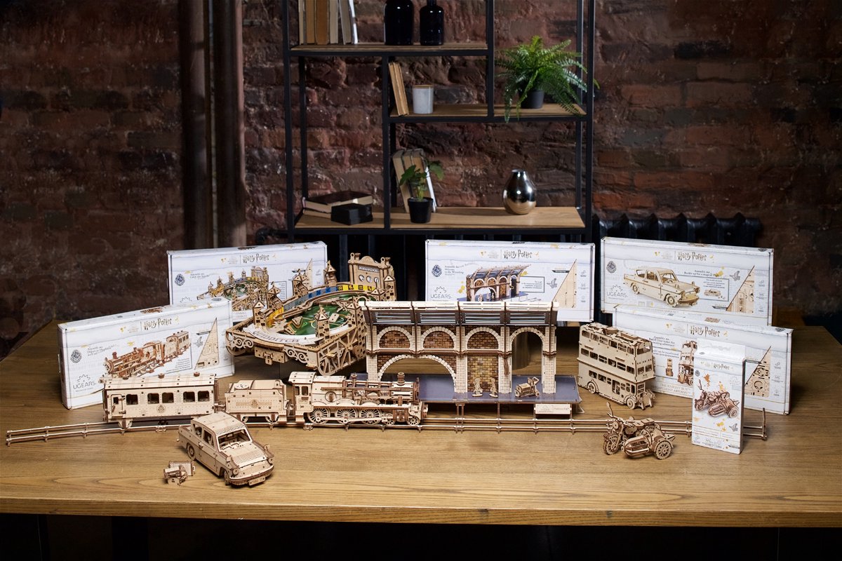 UGEARS 3D Modelbouw - Quidditch™ Pinball - Harry Potter™ - Mechanisch Bouwpakket Hout - Educatief Speelgoed — afbeelding 12