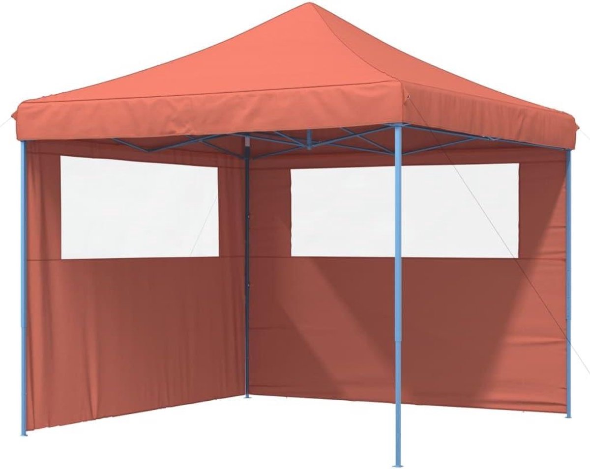 Stabiele tuintent - Partytent opvouwbaar - Outdoor evenementen - Gepoedercoat stalen frame - 292 x 292 x 315 cm - Terracotta