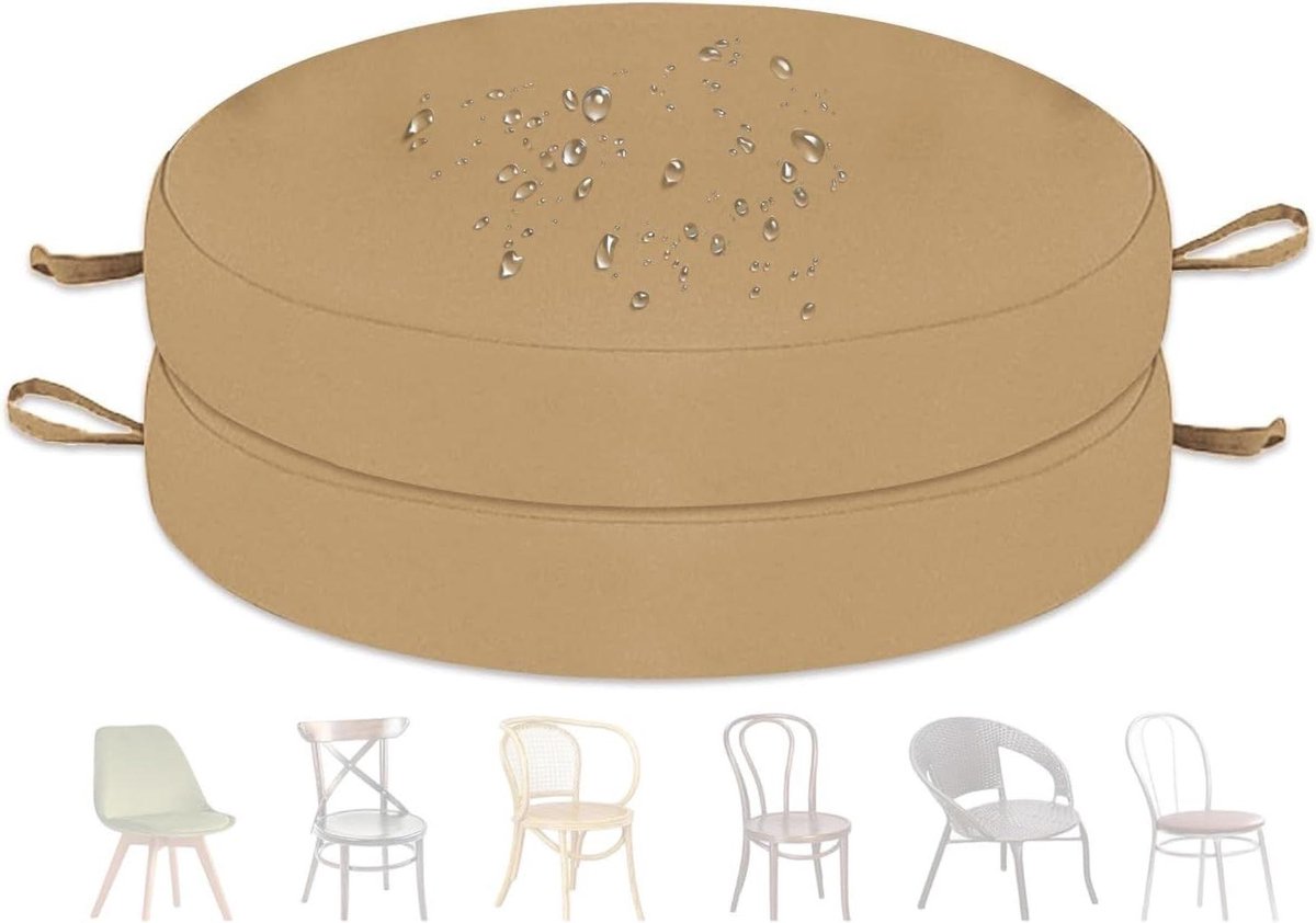 Ronde Kussens - Zitkussens Tuinstoel - Comfortabel Zitten - Waterdicht Ademend - 30cm Diam