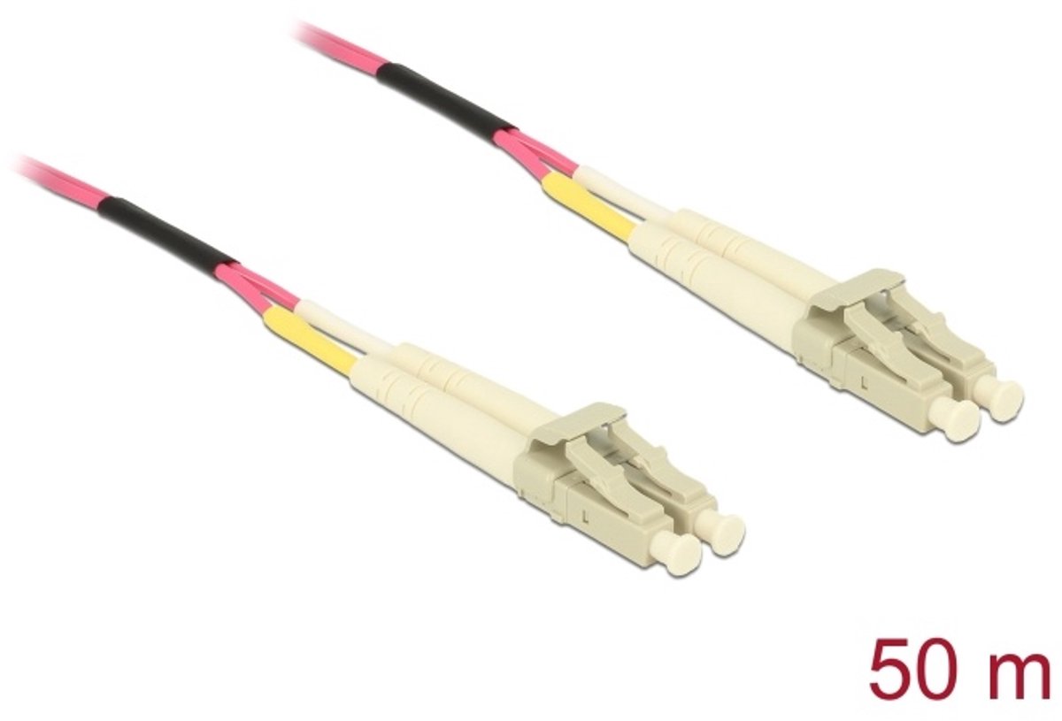 Delock Cable Optical Fibre LC Duplex Multi-mode OM4 50 m