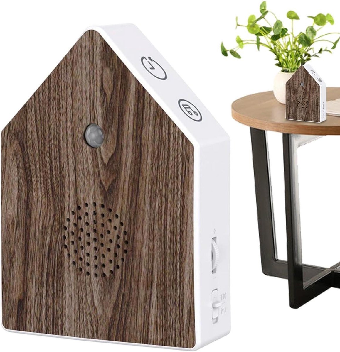 Witte ruismachine - Geluidsmachine slaap - Ontspanning bevorderen - Bewegingsgeactiveerde sensor - 10.8 x 3.7 x 1.5 cm - Zwart
