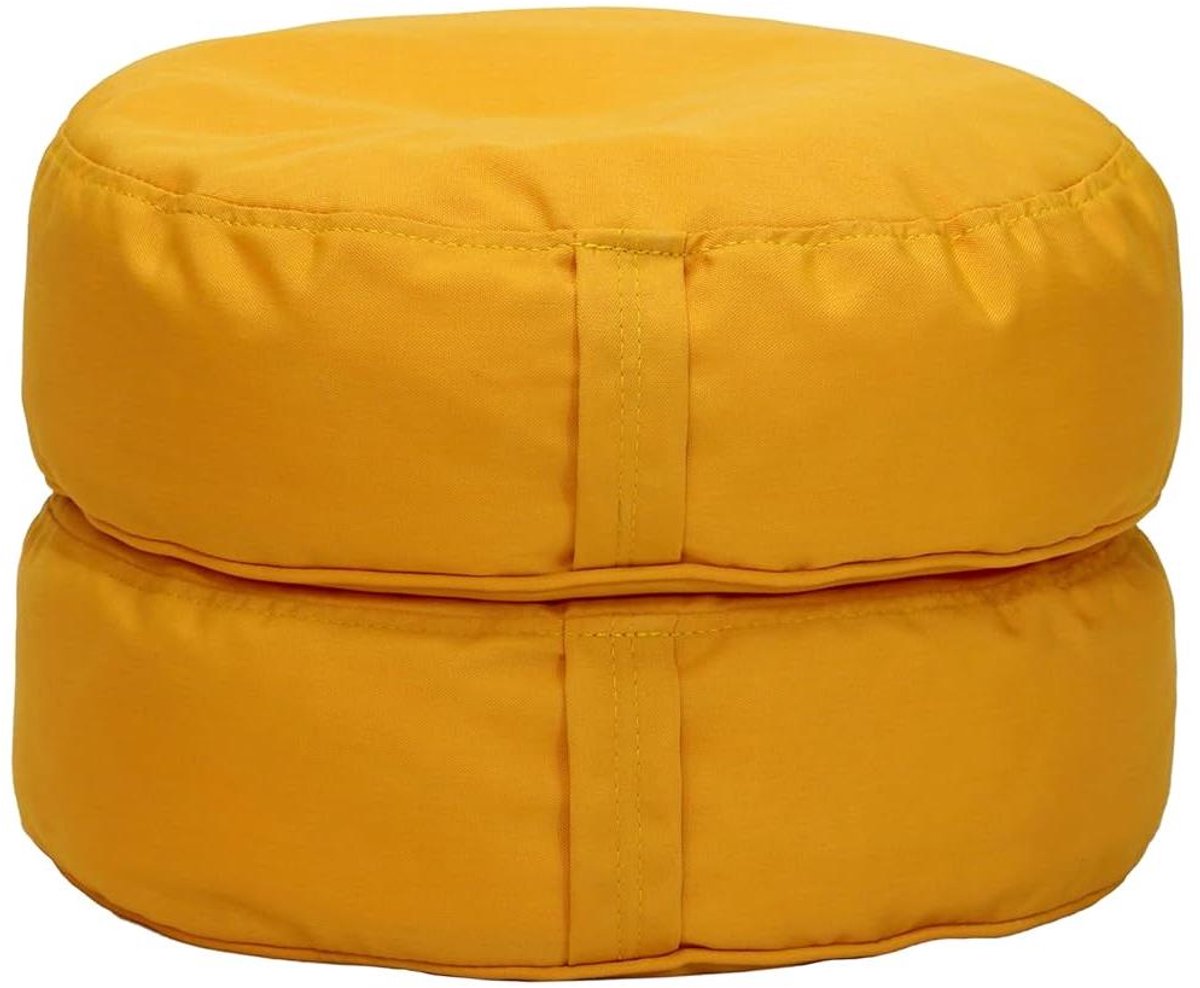 Zitkussens Rond - Vloerkussens - Buiten Zitten - Weerbestendig Olefin Materiaal - 2 Stuks - Goud