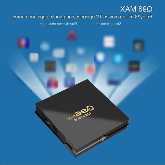 Smart TV Box - Mediaspeler Android - 4K Streaming - Quad-core processor - 15 x 8 x 3 cm - Zwart — afbeelding 4