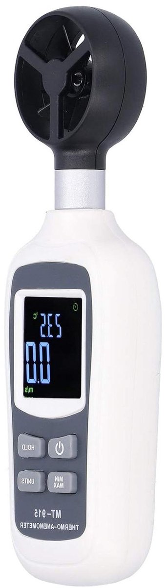 Digitale Anemometer - Windmeter - Buitenmetingen - Compact Handheld Ontwerp - 30 M/s - Zwart