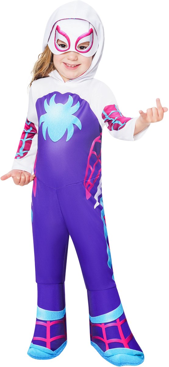 RUBIES FRANCE - Klassiek Ghost Spider kostuum voor kinderen Spidey en zijn geweldige vrienden - 86/98 (2-3 jaar)