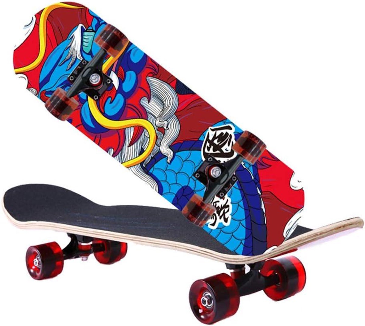Compleet Skateboard Trickboard Stunts Uitvoeren Dubbele Kicktail 80 cm