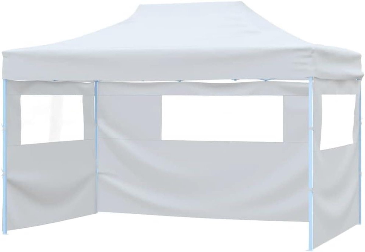 Opvouwbare Partytent - Feest Tipi - Buitenfeest Organiseren - Waterdicht Pvc Zeil - 291 x 431 cm - Wit