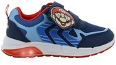Super Mario - Schoenen voor jongens met lichtjes - Mario Sneakers voor kinderen met klittenband - Lichtgevende kindersneaker - Maat 31 - Blauw