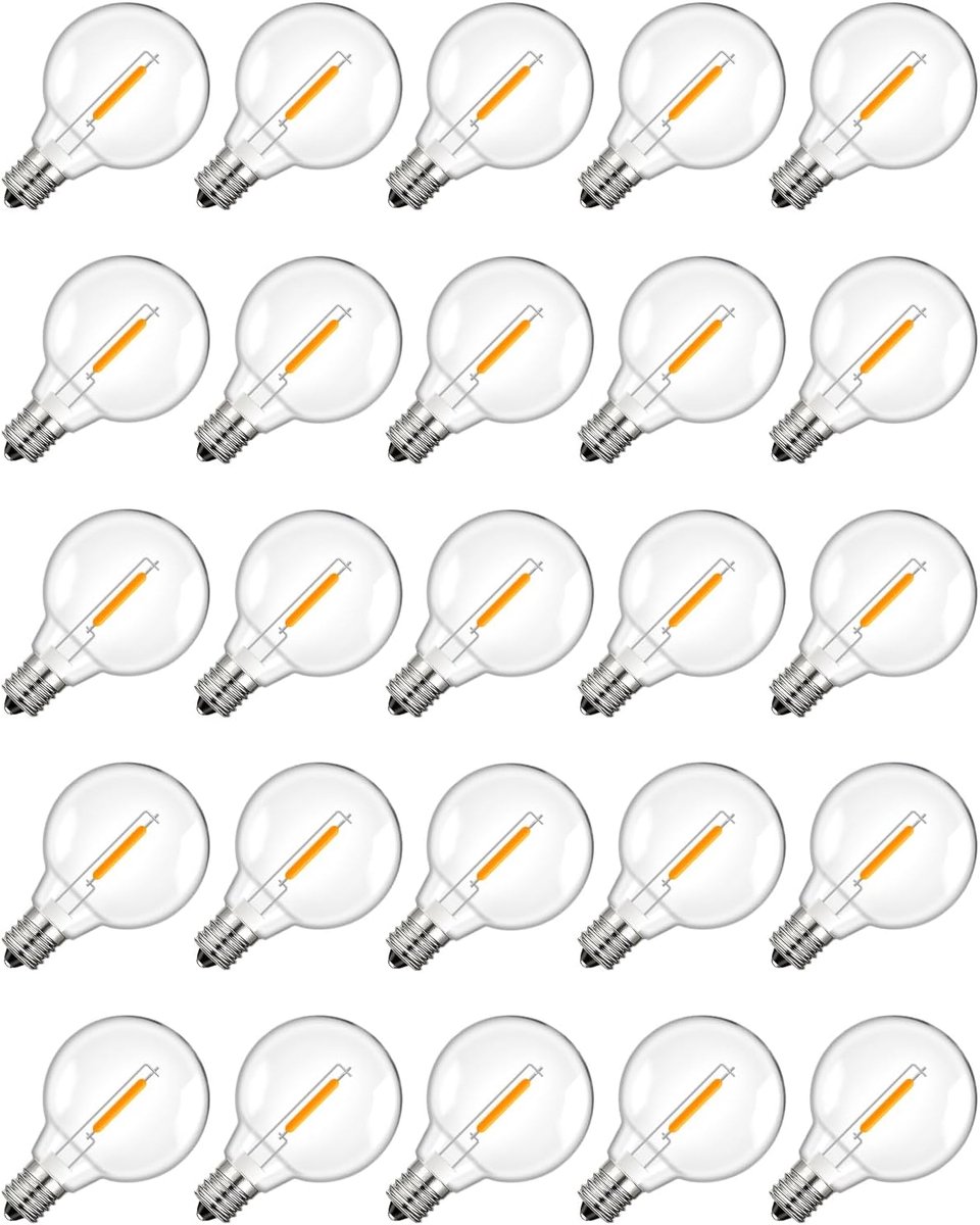 LED Vervanglampen - Gloeilampen - Tuinverlichting - Onbreekbaar Waterdicht - E12 Fitting - Warm Wit