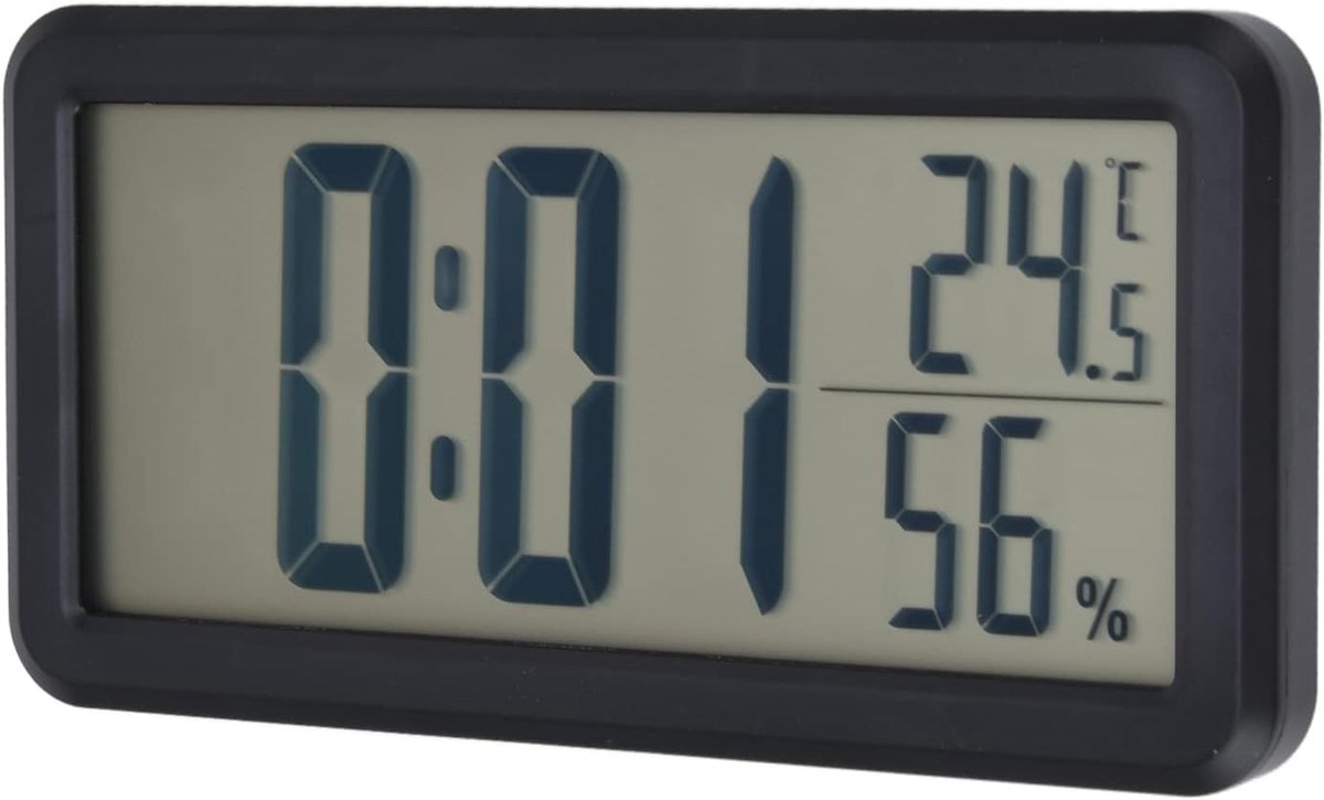Digitale Wekker - Elektronische Klok - Realtime Monitor - Ingebouwde Sensor - 150 x 75 x 14 mm - Wit