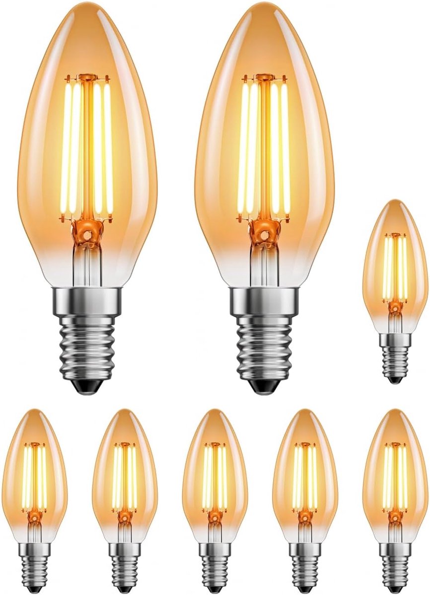 LED Lampen - Kaarslampen - Sfeervolle Verlichting - Extra Warm Wit Licht - 35 x 35 x 99 mm