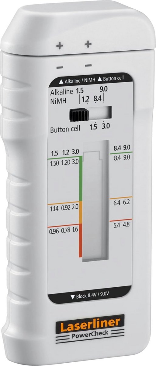 Universele Batterijtester voor 1.2V, 1.5V, 3V en 9V Batterijen