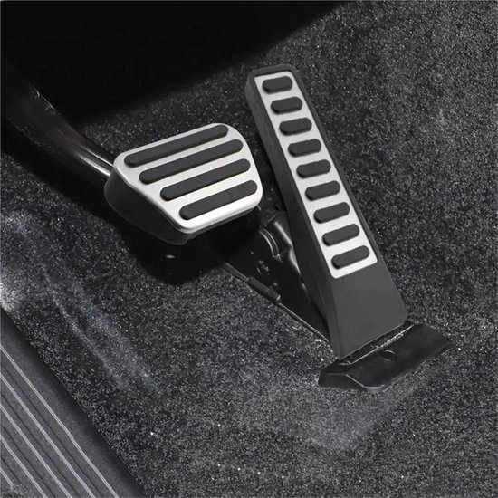 Pedaalhoezen Set - Auto Pedalen - Verbeterde Grip - Roestvrij Staal - L323 L322 - Zilver — afbeelding 4