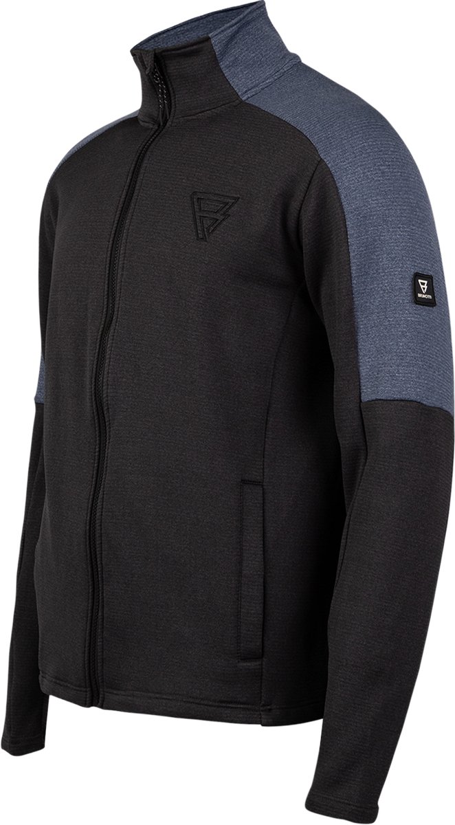 Brunotti - Daronst-Zip Men Fleece Snow Fleece Heren - Black - Fleece Vest - Wintersport Kleding - Midlayer - XXXL