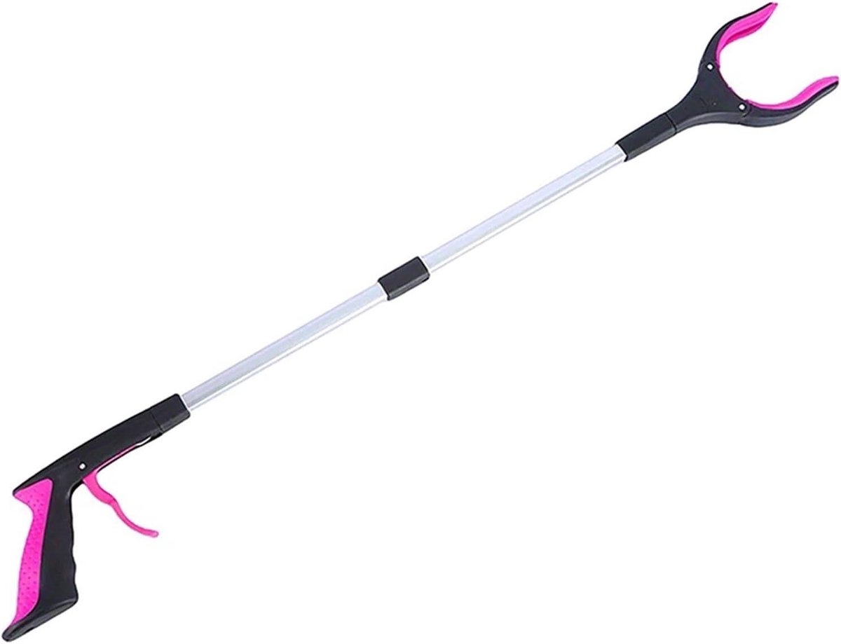 Vuilnisraper Grijper - Opvouwbare grijper stick - Afval oprapen - Groot bereik - 81 cm - Paars