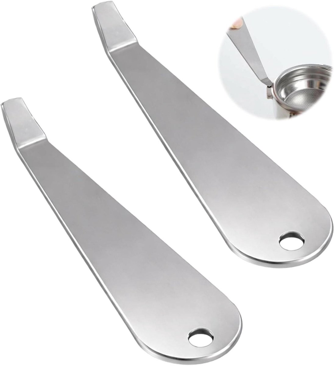 Koffiezeefhouder Verwijderaar - Mandverwijderaar Rek - Koffie Maken - Roestvrij Staal - 91 x 25 cm - Zilver