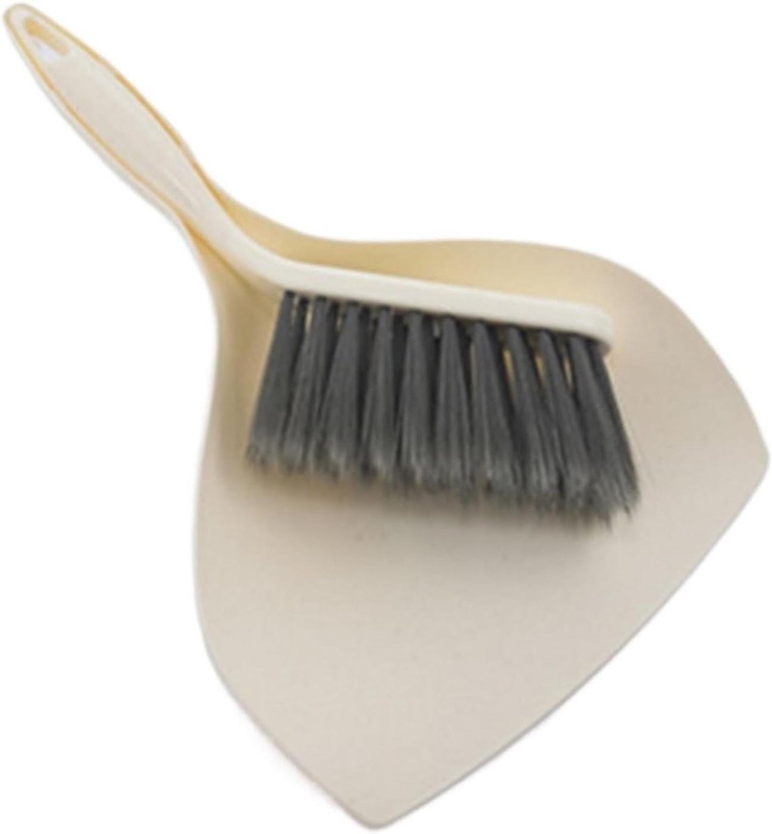Handveger Stofblik - Reinigingsset - Thuis Opruimen - Ruimtebesparend Ontwerp - 29 x 19 cm - Beige