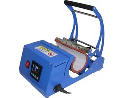 Hittepers Machine - Bekermachine - Kopjes Bedrukken - Uniforme Verwarming - 38x37x31cm - Zwart