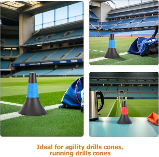 Sport Trainingskegels - Markeerkegels Oefen - Behendigheid Verbeteren - Weerbestendig Ontwerp - 6 Stuks - Diverse Kleuren — afbeelding 5
