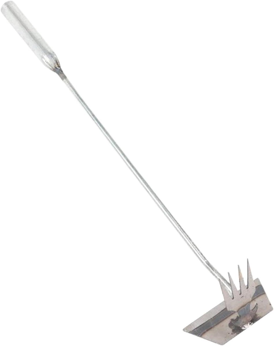 Onkruidsteker - Tuin handgereedschap - Gazon onderhoud - Viertandige constructie - 50 cm - Metaal