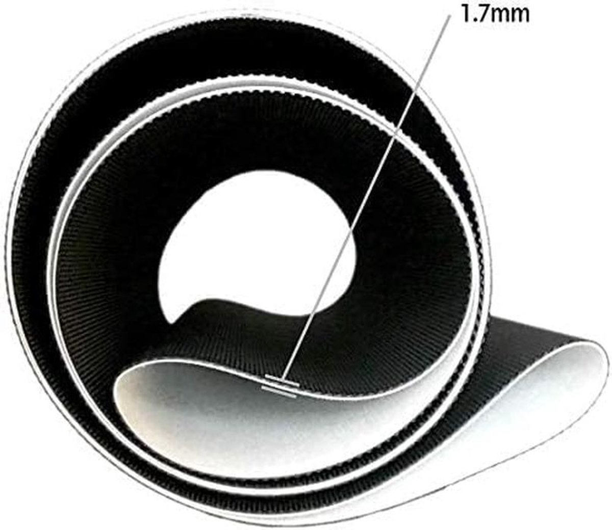 Loopband band - Vervangende band - Fitness training - Standaard formaat - 410 x 2440 mm - Zwart