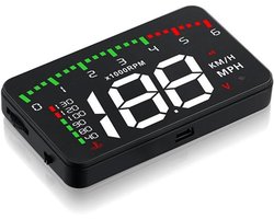 Head Up Display - Auto Projector - Veilig Rijden - HD WindsHield Projectie - 3.5 Inch Scherm - Zwart