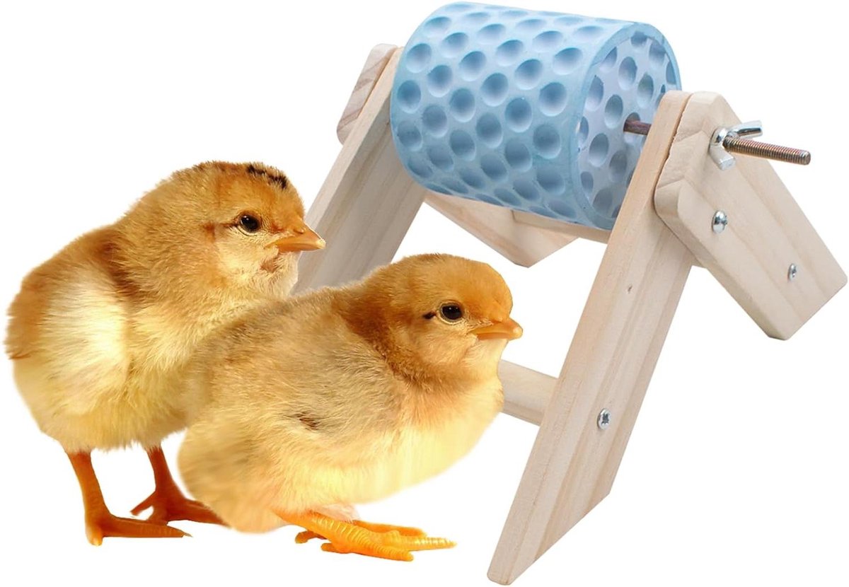 Snavelsteen met standaard - Piksteen kip - Gevogelte verzorging - Natuurlijk snavelslijten - 20 x 12 x 115 cm