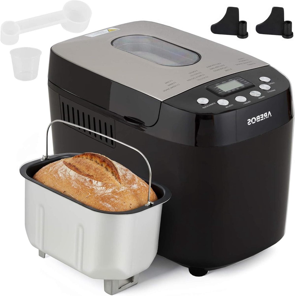 Broodbakmachine - Broodmaker - Zelf brood bakken - 15 programma's - 1500 gram - Zwart