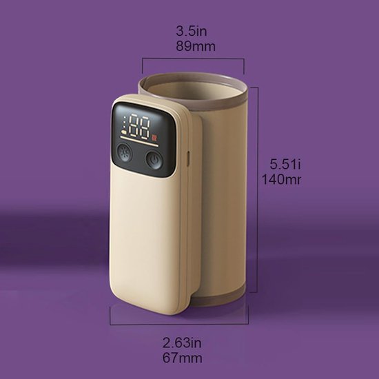 Keukengereedschappen en Accessoires USB-snelverwarming Babymelkverwarmer voor Buitenreizen Auto Draagbare Flessenwarmer, Draagbare Flessenwarmer — afbeelding 3