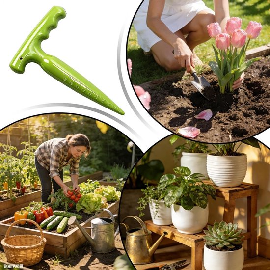 Tuingereedschap - Bloembollenplanter - Gaten Boren - Ergonomisch Ontwerp - 17 cm - Lichtgroen — afbeelding 3