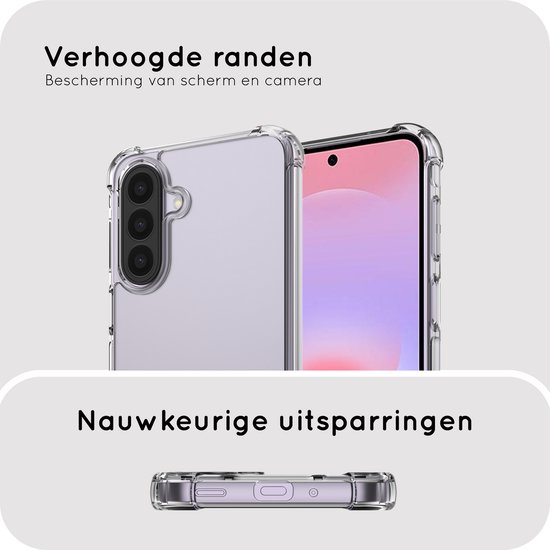 Doorzichtige FlexImpact Case voor Samsung Galaxy A27 met verhoogde randen en nauwkeurige uitsparingen.
