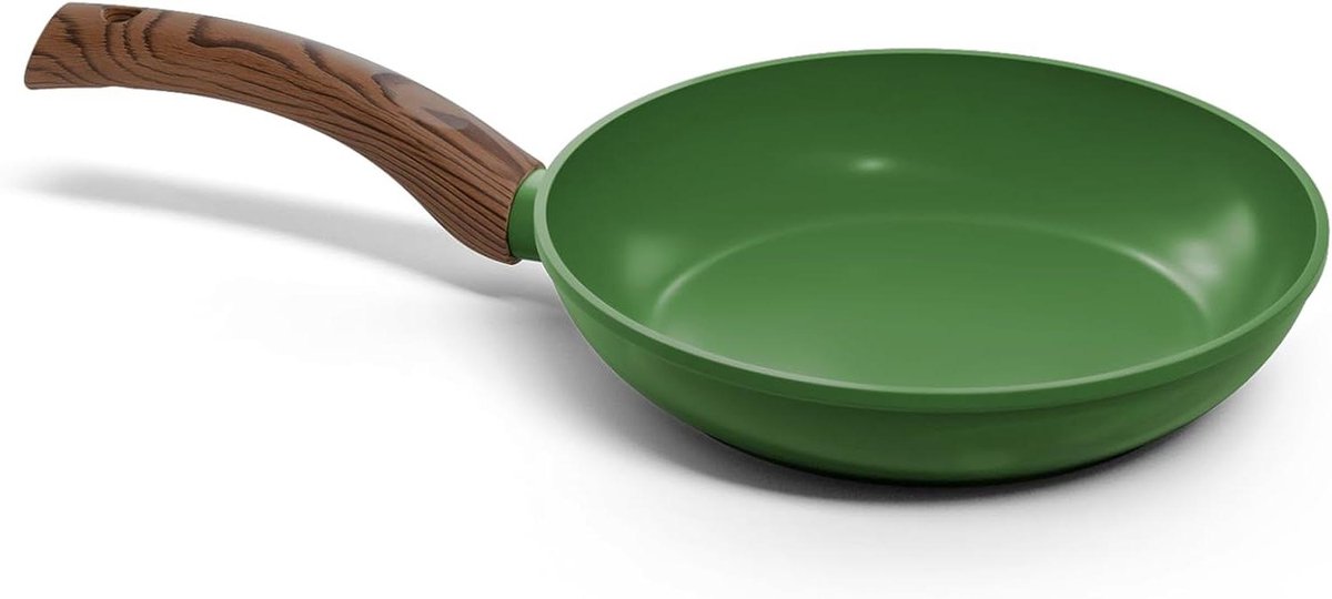 Koekenpan - Koekenpan - Veilig Koken - PFAS-vrij Keramisch - 24 cm - Groen
