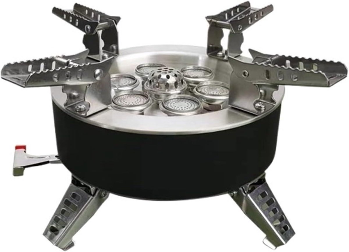 Kampeerfornuis - Buiten koken - Outdoor avonturen - 18000 W Super Output - Compact formaat - Zilver