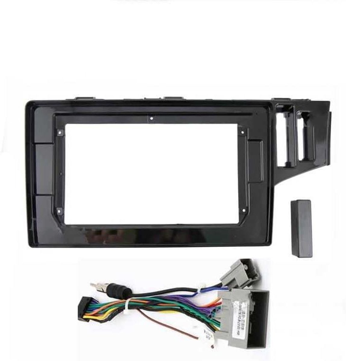 Autoradio Frame - Dashboard Paneel - Audio Installatie - Koolstofvezel Look - 10 Inch - Zwart