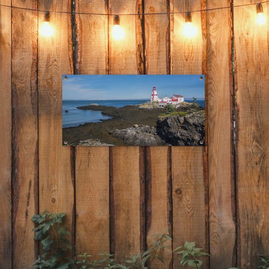 Le phare de Head Harbour situé sur l'île de Campobello au Fundy Bay Garden Poster 80x40 cm - petit - Toile de jardin / Toile d'extérieur / Peintures pour l'extérieur (décoration de jardin)