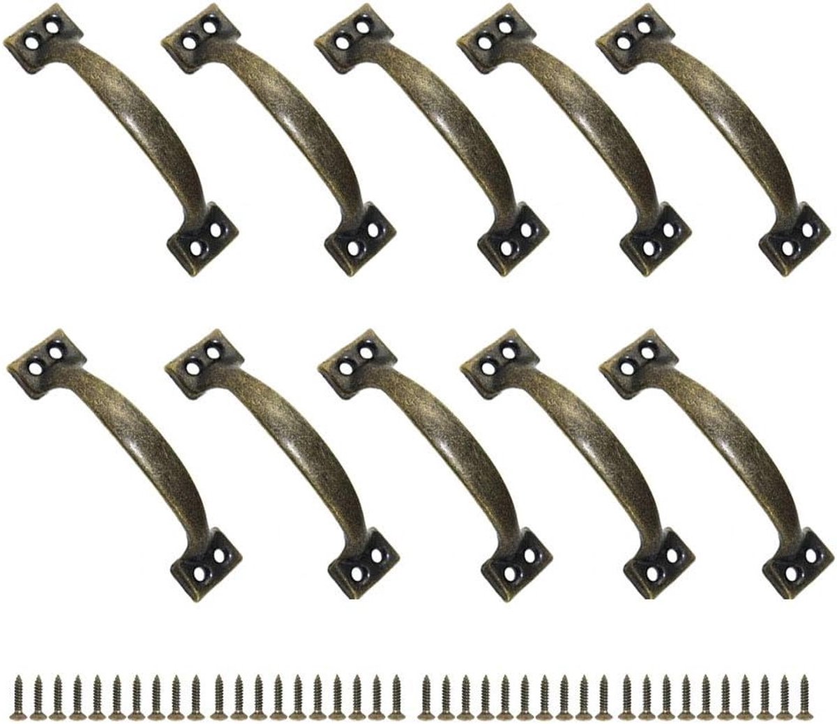Rustieke Deurgrepen van Zinklegering voor Keuken, Schuurdeuren en Tuin - 120mm Lange Knoppen met Korting