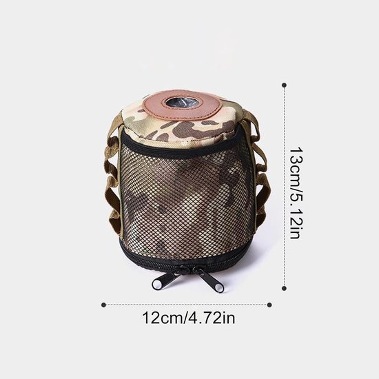 Bus Bedekking - Cilinder Tank Hoes - Buiten Koken - Schokbestendig Ontwerp - 18 x 15 x 2 cm - Grijs — afbeelding 2