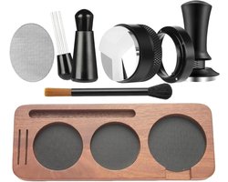 Koffie Tamper - Espresso Pers - Espresso Bereiden - Gelijkmatige Compressie - 58 mm - Zwart