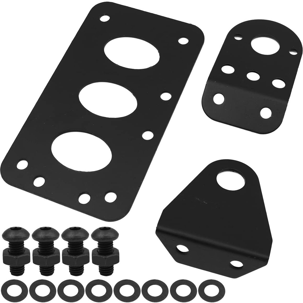 SPHProducts - Universele Motorfiets Zijmontage Beugel - Nummerplaat Houder - Zwart - Achterlicht - Richtingaanwijzer Steun - Geschikt voor Alle Motorf