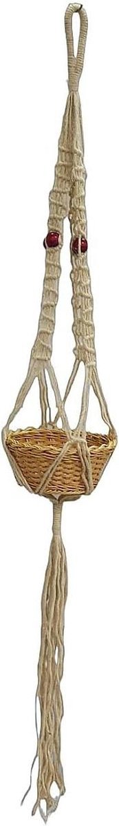 Bloem Pendant Macrame Bruin 145 cm Hangende Bloempot Macrame Hanglamp Zonder Bloempot Plantenhouder voor Binnen en Buiten