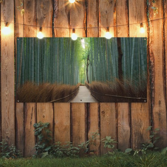 GreatGardenPosters - Affiche de jardin - Bamboe - Jardin - Allée - 160x80 cm - Toile de jardin