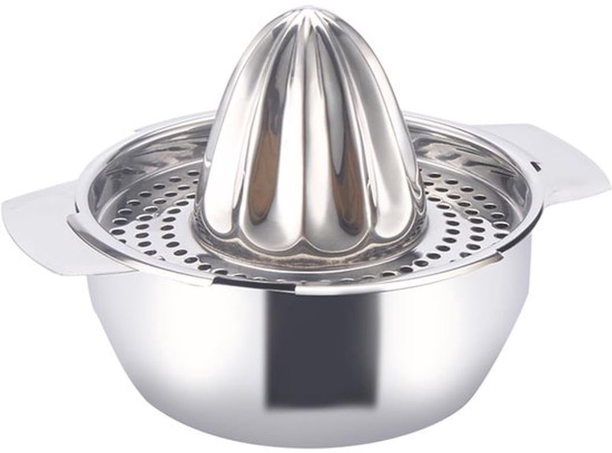 1 x Handmatige Citruspers RVS Citrus Juicer voor Citroenen, Sinaasappels en Andere Vruchten Robuust Duurzaam Vaatwasserbestendig Creatieve Draagbare Pers Handmatig voor