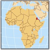 Affiche de Jardin Illustration de l'Erythrée sur la carte d'Afrique - 200x200 cm