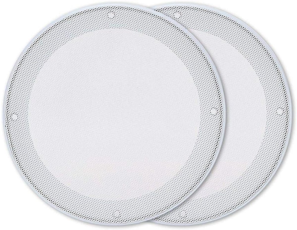 Beschermhoes voor 6.5 Inch Speakers, 2 Stuks, Koudgewalst Staal + ABS, Decoratieve Bescherming, Wit, Geluidskwaliteit, Duurzaamheid, Speaker Accessoires