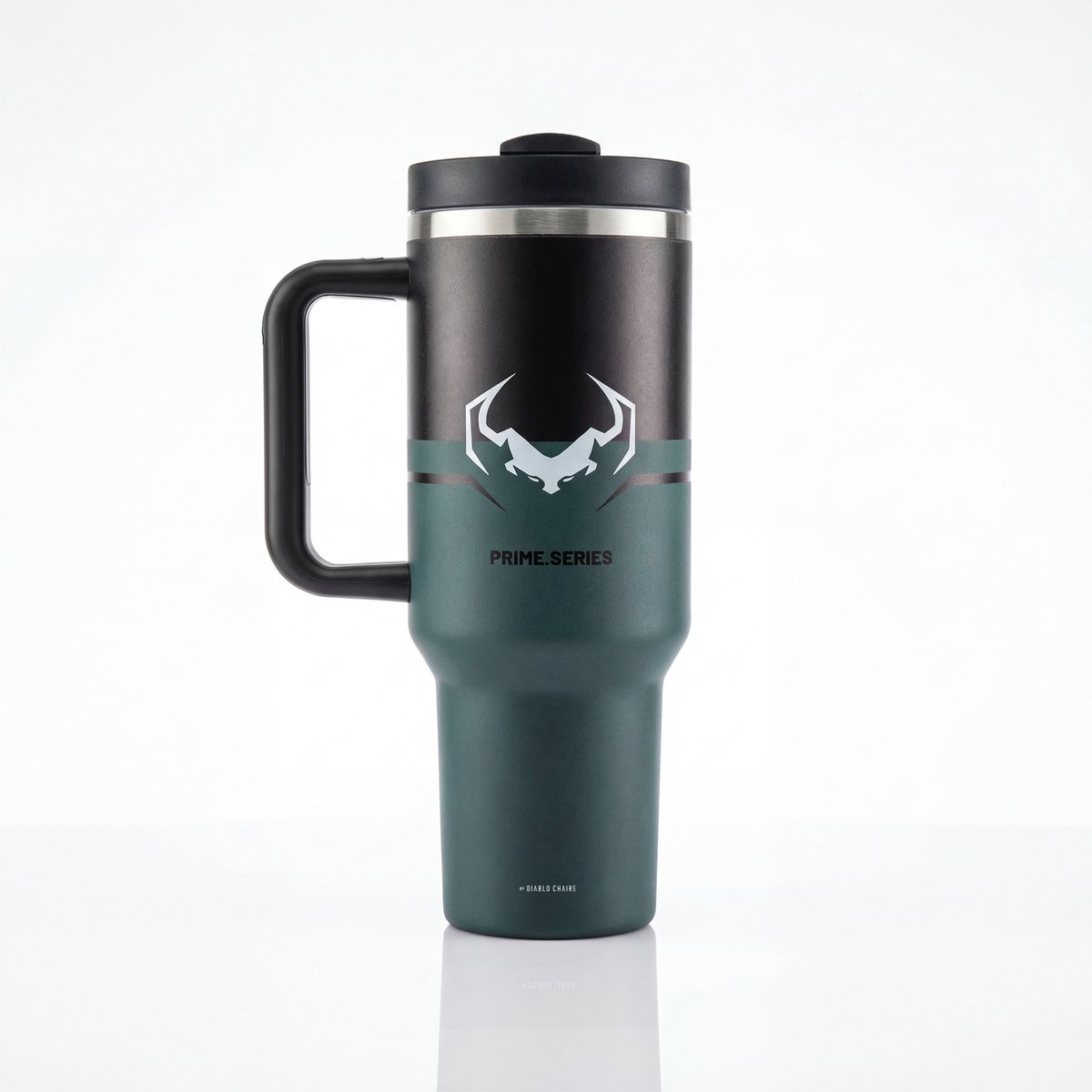 DIABLO CHAIRS - Thermosbeker met een handvat - Ghotic Green - 3-in-1 deksel met siliconenafdichting - 1200 ml